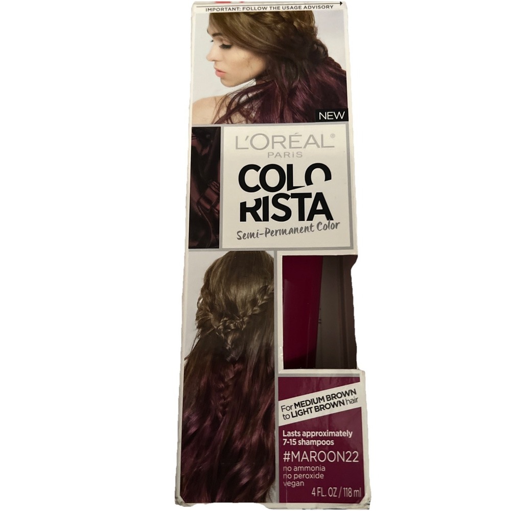 L'Oreal Paris Colorista Semi-Permanent‎ Color for Brunette Hair Maroon #maroon22